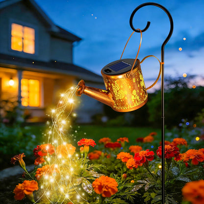 ZNYCYE Solar Watering Can Lights, Butterfly Decorative Hanging Lantern Solar Lights Outdoor Waterproof, Gifts for Mom Women Grandma Mother's Day, Retro Metal Garden Decor for Outside Yard Patio Lawn
