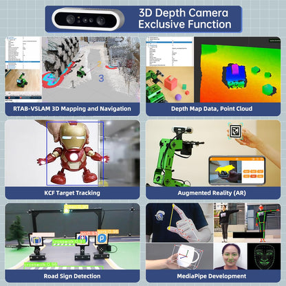 HIWONDER Robot Car with ChatGPT Large AI Model ROS2 ROS1 Education Lidar SLAM Mapping Navigation AI Vision 6DOF Robotic Arm Voice Control Smart Sorting, JetRover Standard Kit & Jetson Nano 4GB
