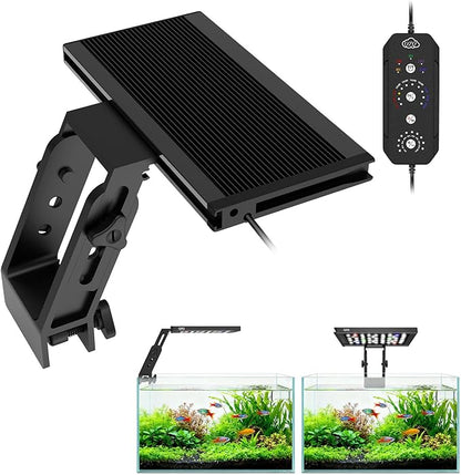 QZQ Fish Tank Light – Aquarium Light 24/7 Mode LED Aquarium Lights for Fish Tank with Adjustable Timer/Brightness, Aquarium Plant Light (12W for 7–12 Inch Tank)