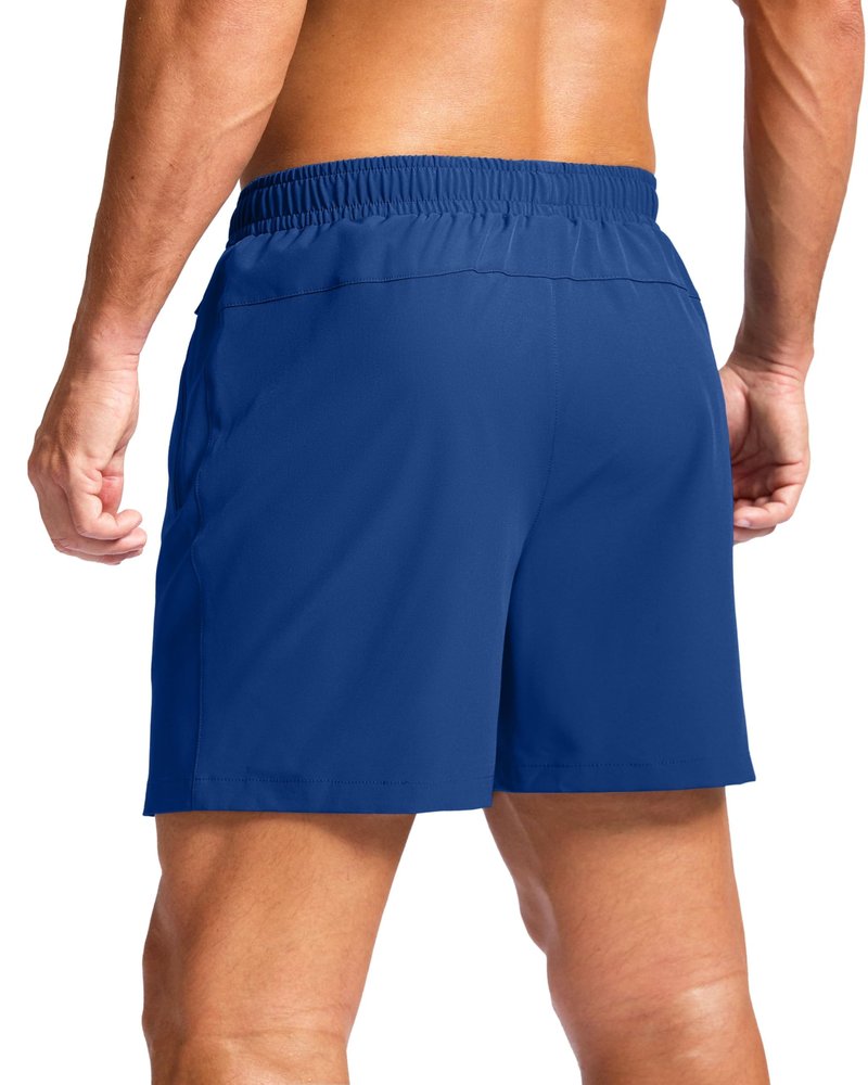 G Gradual Men's Athletic Running Shorts with Zipper Pockets Quick Dry 7"/ 5"/ 9" Workout Gym Shorts for Basketball Hiking(Royal Blue,5M)