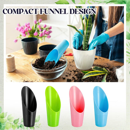 Lothee 48 Pcs Bonsai Soil Scoops Small Plastic Garden Soil Scoop Set Colorful Small Potting Shovel for Garden Tools