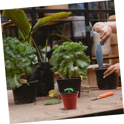 HAKIDZEL 100pcs Plastic Strawberry Nursery Cup Lightweight Plant Growing Pots for Flowers Vegetables and Saplings Great Air Permeability and Automatic Water Absorption for Your Garden