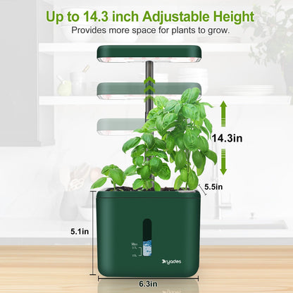 DRYADES 2-Pack Indoor Planting System Smart Soil Growing Kit with 17-W LED Grow Light Automatic Timed Watering Planters Gift for Friends/Women (No Seeds&Soil)
