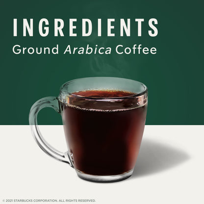 Starbucks Ground Coffee, Medium Roast Coffee, Pike Place Roast, 100% Arabica, 6 bags (12 oz each)