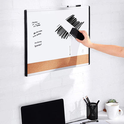 Amazon Basics Dry-Erase Whiteboard Erasers with Soft Pile, for School, Office, Home, and Classroom, Black, 16-Pack