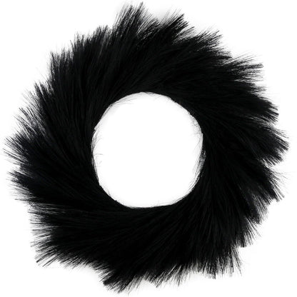 ASUNFO Pampas Grass Wreath 24 Inch Farmhouse Artificial Boho Black Wreath Halloween for Front Door All Seasons Wall Home Wedding Decor