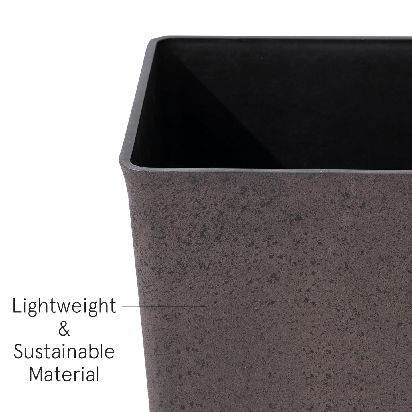 LA JOLIE MUSE 30 inch Tall Planters Set of 2, Indoor/Outdoor Rectangular Large V Shaped Taper Planters for Front Door