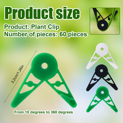 Gosknor 360° Adjustable Plant Training Clips, LST Plant Clips for Low Stress Training Garden Stem Support Trainer Clip for Stem Bending Gardening Accessories