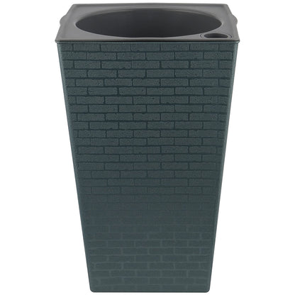 HOZEON 3 PCS Self Watering Plant Pots, 10.7x6.9 inch Square Flower Pots, Tall Self Watering Planters for Indoor and Outdoor Plants