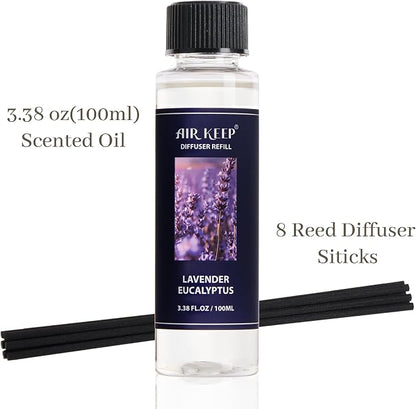 Airkeep Reed Diffuser Oil Refill/Clean Linen/3.38 oz/1 Pack/Air Freshener & Aromatherapy Essential Oil Blend for Home Fragrance – Scented Refill Oil for Bathroom, Bedroom & Home Decor