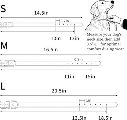 Black Soft Leather Dog Collar for Small,Medium, Large Dog, Comfortable and Adjustable (Wide: 0.55'' for Dog's Neck: 9''~12'', Black, S)