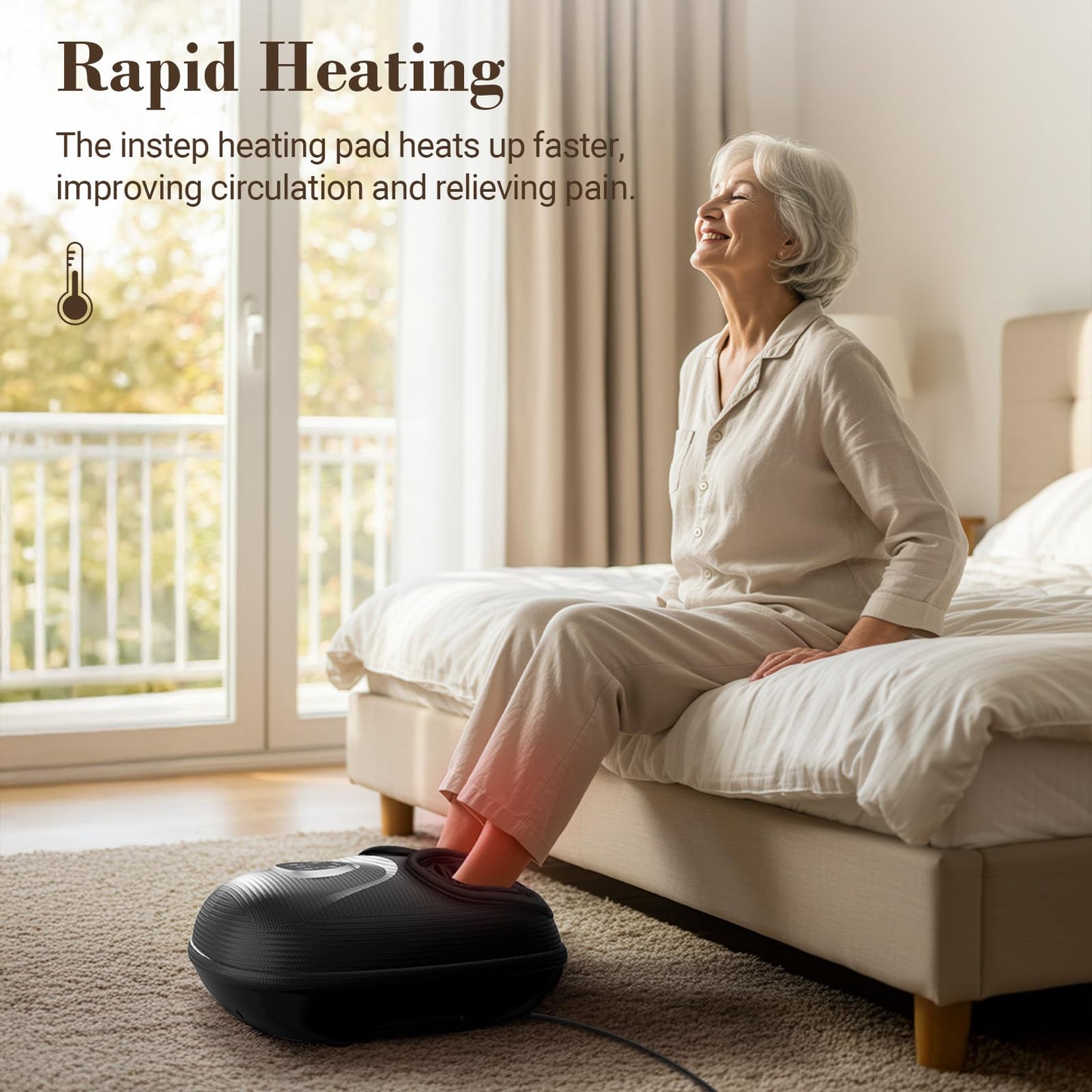 CuPiLo Foot Massager with Heat, FSA HSA Eligible Shiatsu Foot Massager Machine for Plantar Fasciitis, Vibration & Pressure for Neuropathy Pain, Gifts for Women Men, Fits Up to 12"