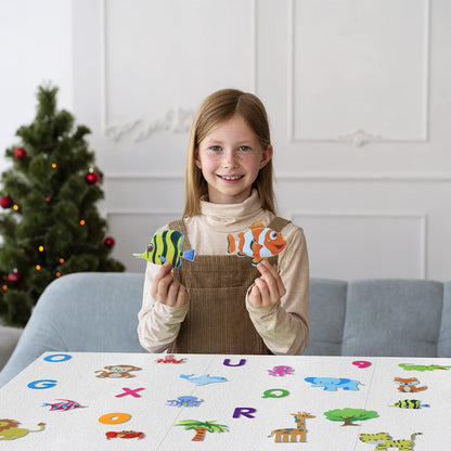 BXI 30 Pcs Ocean Felt Board Story Pieces Set for Toddlers, Preschool & Kindergarten, Precut Felt Marine Life Figures for Preschool Crafts Activity Early Learning Storytelling