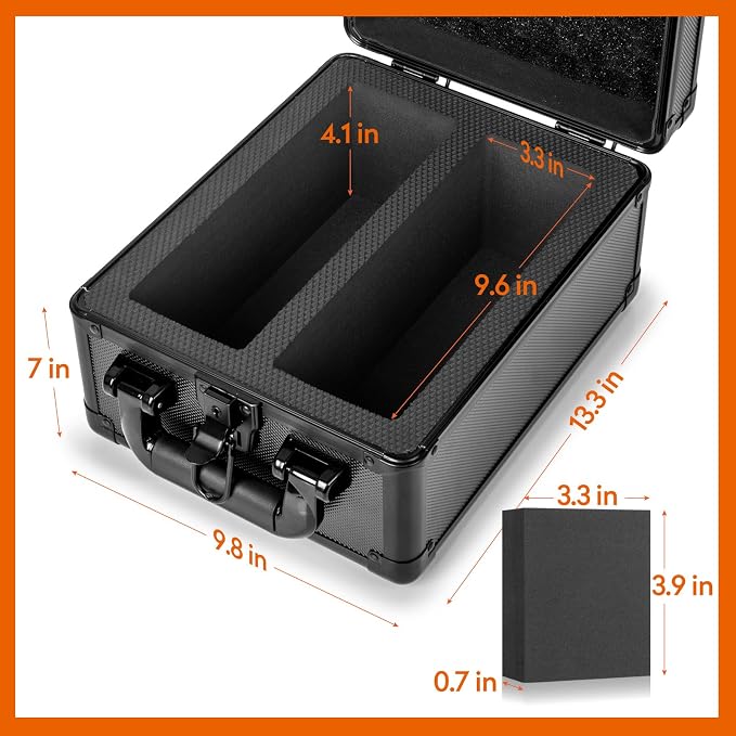 Graded Card Storage Box, PSA Slab Case Holder for Graded Cards, Top Loaders Trading Card Storage Hard Case for Sports Card, Top Loaders, One Touch, Game Cards (2 Row)
