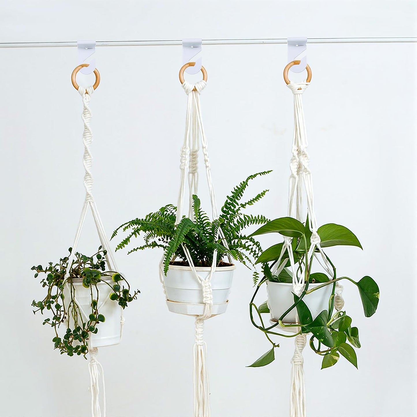 SHENLIU 100 Pair Drop Ceiling Hooks for Classrooms, White Heavy Duty Metal T-Bar Hooks Suspended Ceiling Tile Hook Clips Hold up to 20 Lbs for Home School Grid Office Plants Decorations
