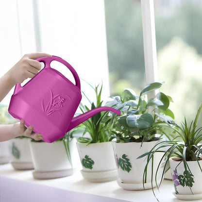 UFANME Plastic Watering Can - Rose Red - 1 Gallon