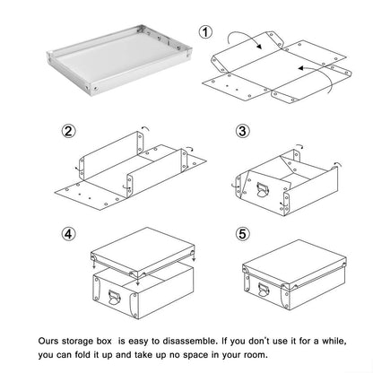 SEEKIND Decorative Storage Boxes with Lids,Water-Proof Storage Bins for Shoes,Clothes,Office …
