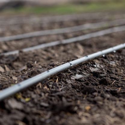 Drip Irrigation Line 1/4" Tubing Roll, 6" Emitter Spacing.52 GPH, Color Black (.170 ID x 240 OD) - Will Work from Gravity Feed (50' Foot Roll)