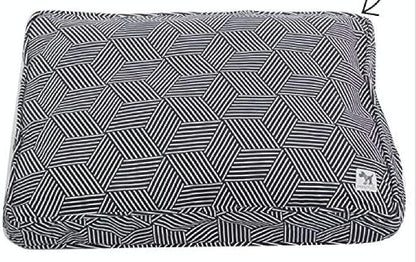 Molly Mutt Sheepy Wool Crate Mat - 100% Cotton Canvas Cover with Temperature-Regulating 100% Natural Wool-Filled Insert Dog Bed - Soft & Supportive Wool-Filled Bed - (24"x18"x2.5", Rough Gem)