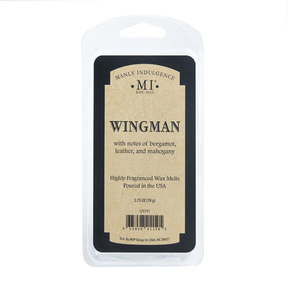 Manly Indulgence Wingman Scented Wax Melts, Wax Melt Warmer Cubes, Long Lasting Scented Wax Warmer Cubes, 4 Pack, 6 Cubes Each - Made in The USA