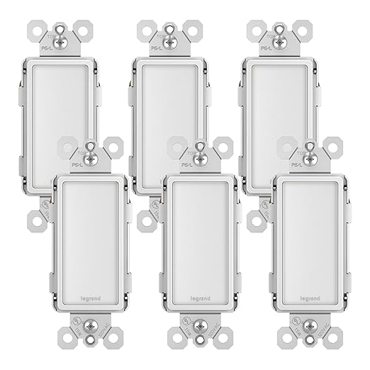 Legrand Radiant Full Adjustable LED Night Light Outlet, Cool Touch Hallway Stair Night Light, Power Outage Light with Louver, White