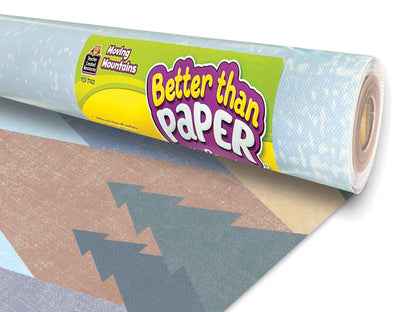 Beachwood Better Than Paper® Bulletin Board Roll, 4 feet x 12 feet and Teacher Created Resources Moving Mountains Bulletin Board Roll Bundle