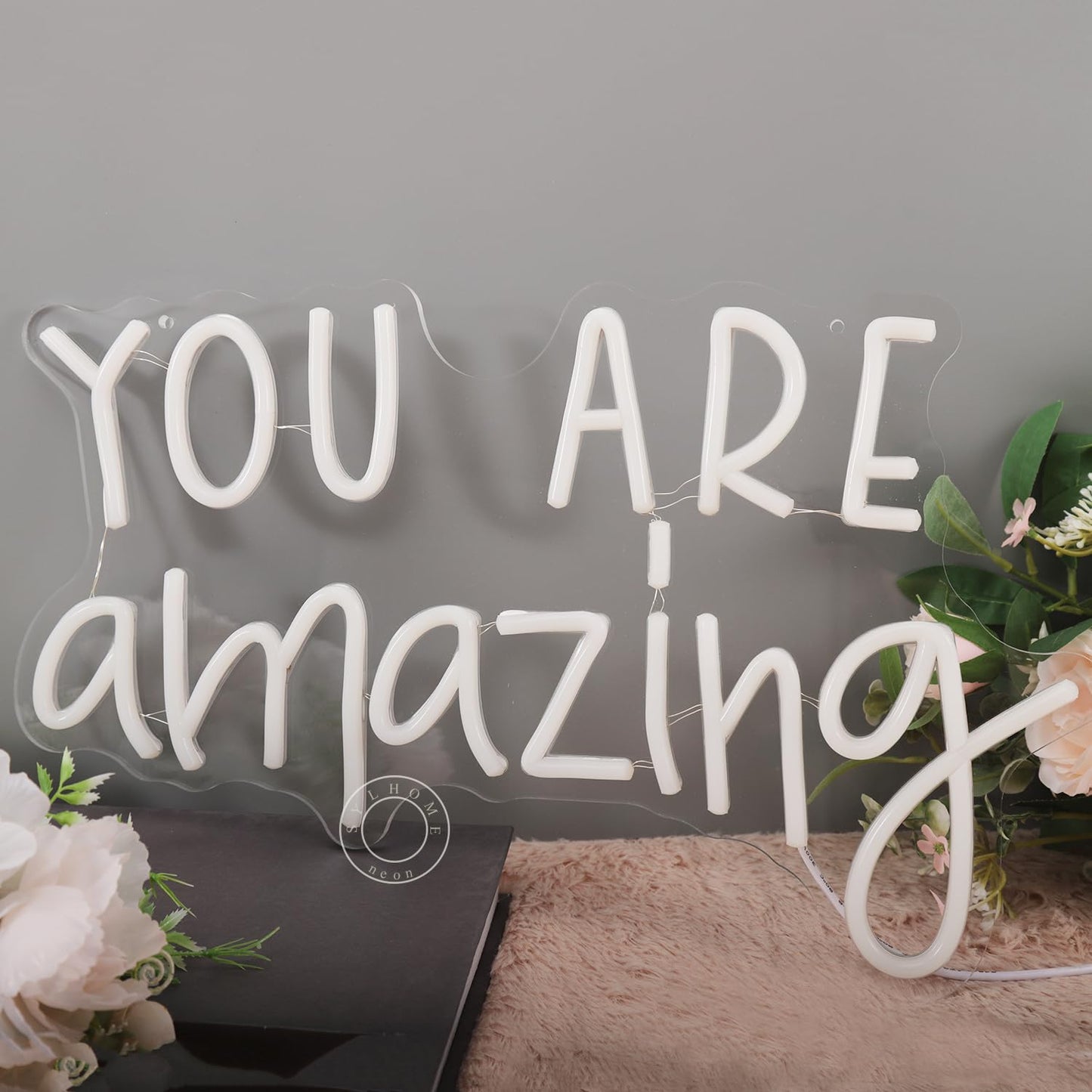 SYLHOME You Are Amazing LED Neon Light Sign 5V Girls Boys Bedroom Living Room Classroom Wall Decor Sign Hanging Smart Kid Birthday USB 16.9" X 10.6" Warm White