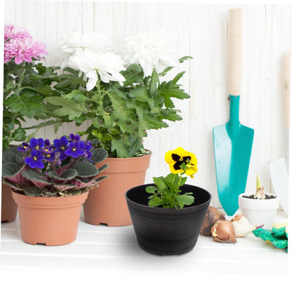 Resin Tree Pattern Planter Pot 9.05 Inch with Drainage for Succulents Bonsai Herbs Outdoor Flower Pot Decorative for Garden Balcony