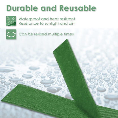 plantactic Garden Tie Green Tape, Plant Supports, Gentle On Plants (65.6ft × 0.6 inch, 1 roll, Green)