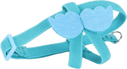 Parrot Bird Harness Leash, Adjustable Parrot Nylon Anti Bite Flying Training Rope, Easy to Wear Outdoor Flying Kit, Flight Suit with Leash for Parakeets Cockatiels Conures Budgies(L Blue)