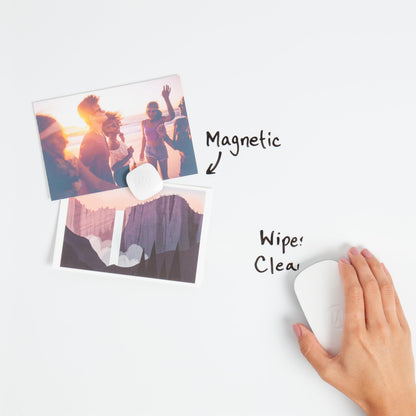 U Brands Contempo Magnetic Small Whiteboard, 8.5” x 11”, White Modern Frame, Mini White Board for Students, Fridge and Locker Dry Erase Board, Includes 4 Markers & Magnet