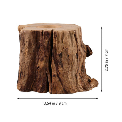 ARTIBETTER Tree Stump Led Light Ornament with Wooden Crystal Ball Stand Usb Night Light 3.54 Inch Lighted Crystal Sphere Base for Home Office Desk Decoration
