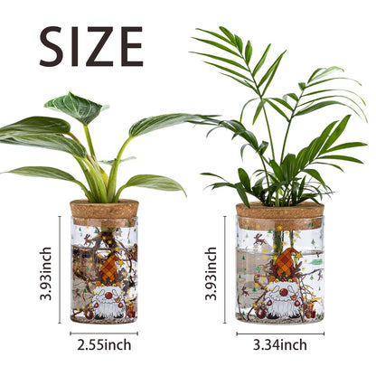 Christmas Vases, 2 Sizes Propagation Jars with Christmas Decorations Patterns, Desktop Glass Hydroponic Planter for Plant Cuttings, for Plant Lovers (6)