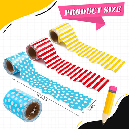 Kisston 120 Feet Bulletin Board Border Classroom Bulletin Board Decor Set Self Stick Back to School Chalkboard Whiteboard Decorations for School Office Classroom Decor Party Supplies