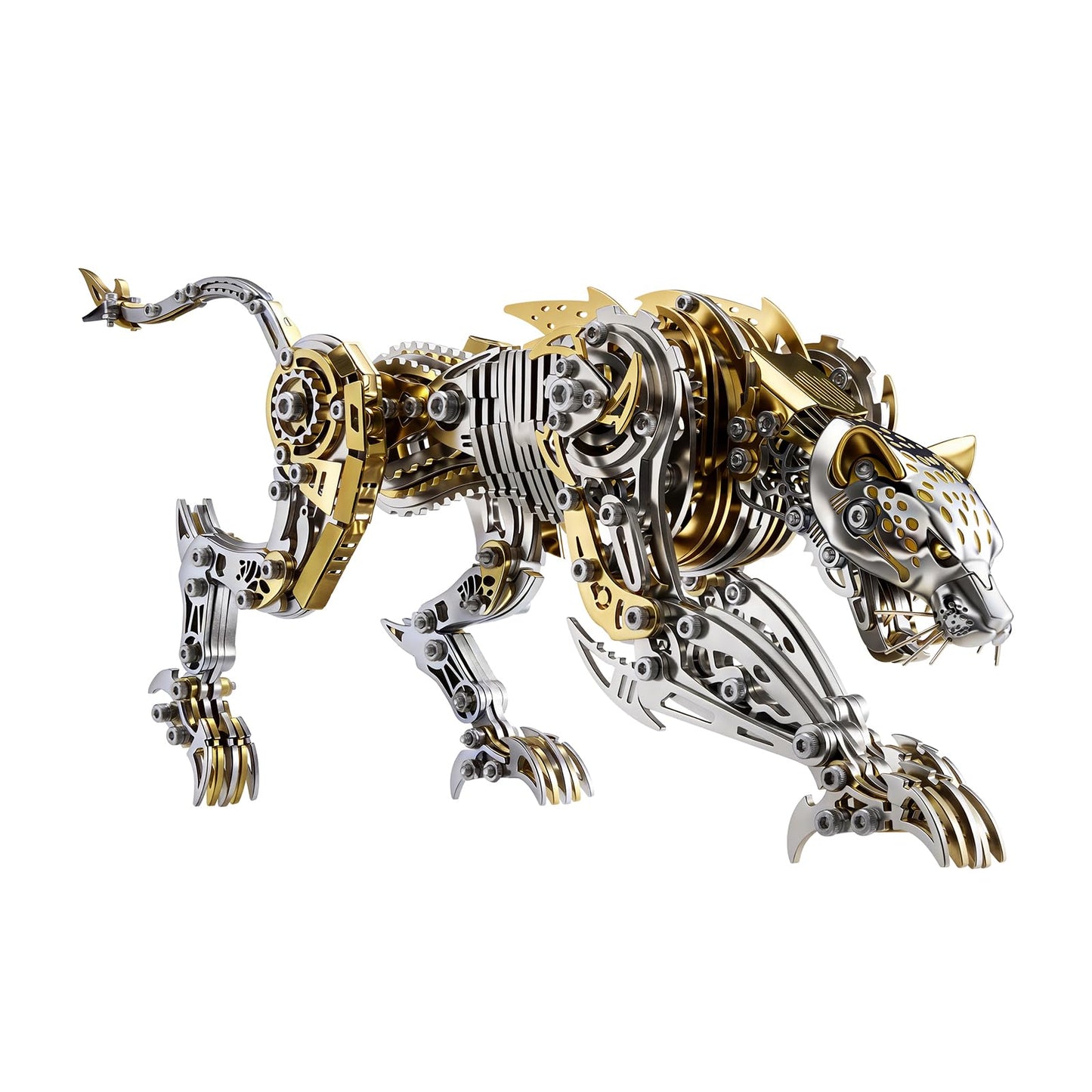 3D Metal Puzzle for Adults,Mechanical Cheetah Puzzle Building Set，3D Metal Model Kit, Brain Teaser Puzzles DIY Assembling for Stress Relief - A Collectible Gift for a man (Cheetah)