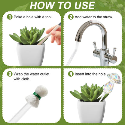 youcoscos 4pcs Plant Watering Globes Self Watering Planter Insert Devices,Glass Watering Bulbs Cactus Shape Automatic Watering Bulbs for Indoor Plants Top-Fill Watering Rainbow Colors