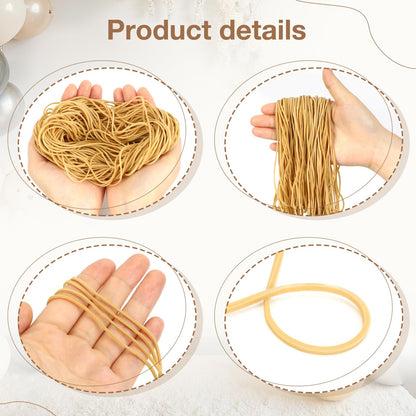 Nliyeisu Long Rubber Bands for Balloon Arch (260pcs) Size #117A Stretchy Elastic Ligas for DIY Wedding, Birthday & Shower Decorations - Large Elastic Bands for Office Supplies Trash Cans File Folders