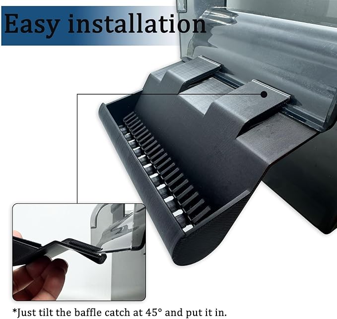 HOZOE Aquarium Filter Baffle, Fish Tank Accessory, Helps Maintain a Calm Water Surface and Slow Down Water Flow, Fish Tank Filter Flow Controller, Suitable for Most Hang-On-Back Filters. (14 CM)