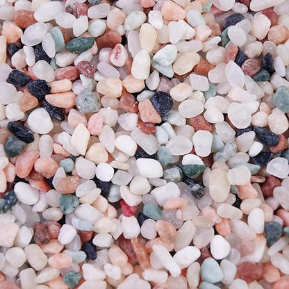 5lb Pea Silica Gravel Decorative Rocks, Polished Pebbles Ideal for Fish Tank, Vases, Succulents, Home Decor and Garden Landscaping, Countryside