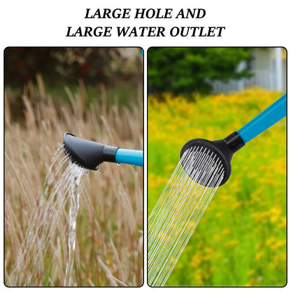 6L Foldable Watering Can with Rotating Nozzle & Long Spout for Plants, Indoor Outdoor Gardening, Clear Plastic-Blue