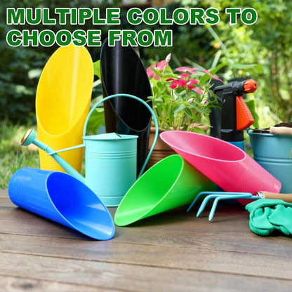 M METERXITY 18-Pack Bonsai Soil Scoops, Plastic Garden Soil Scoops Bucket Shovel Potting Scoopers for Transplanting/Flower Planting/Plant Succulent, Colorful Small Gardening Tools [Multicolor]
