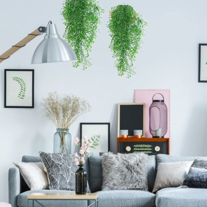 RECUTMS 4Pcs Artificial Hanging Plants Faux Hanging Greenery Ivy Decor Artificial Hanging Vines Plastic Plants for Indoor Outdoor Wall Home Garden Wedding Party Decor(Green 4P)