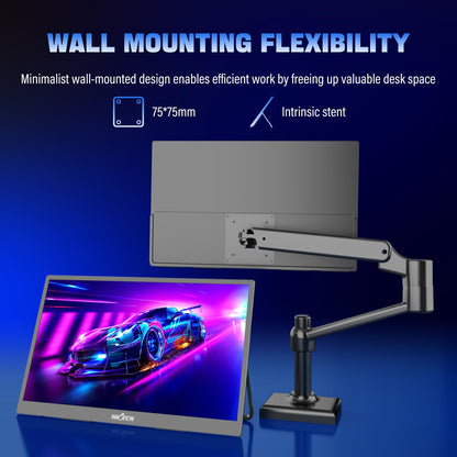 InnoView 2K Portable Monitor for Laptop 18.5" 2560x1440p QHD 120Hz 100% sRGB USB-C Standard HDMI Gaming Monitor,HDR Travel External Second Screen for Laptop, PC, Game Consoles