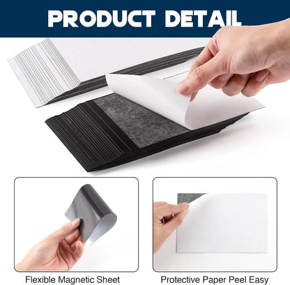 Magnetic Sheets with Adhesive Backing for 4x6 Pictures(Pack of 32),Adhesive Photo Magnets for Home/Classroom/Office,Magnets for Refrigerator