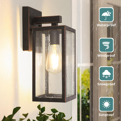 MAXvolador Outdoor Wall Lantern, Waterproof Sconce Light Fixture, Large, Oil-Rubbed Bronze, Model 2032BC, Aluminum
