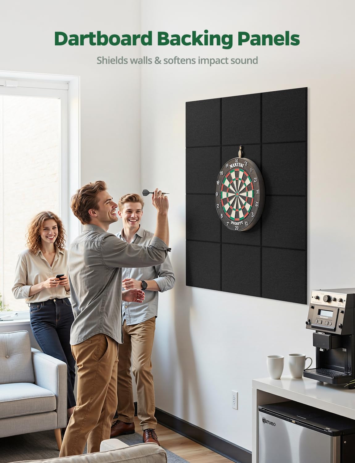 Large Bulletin Board 48" x 36", 12 Pack Blcak Cork Boards for Walls, Self-Adhesive Felt Pushpins Wall Tiles, Display for Messages, DIY Notice, Photo Decorations, Classroom, School, Office, Bedroom