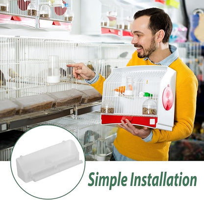 Automatic Bird Feeder 2pcs Hanging Parrot Food Tray Anti-Splash Bird Seed Container for Outdoor Garden