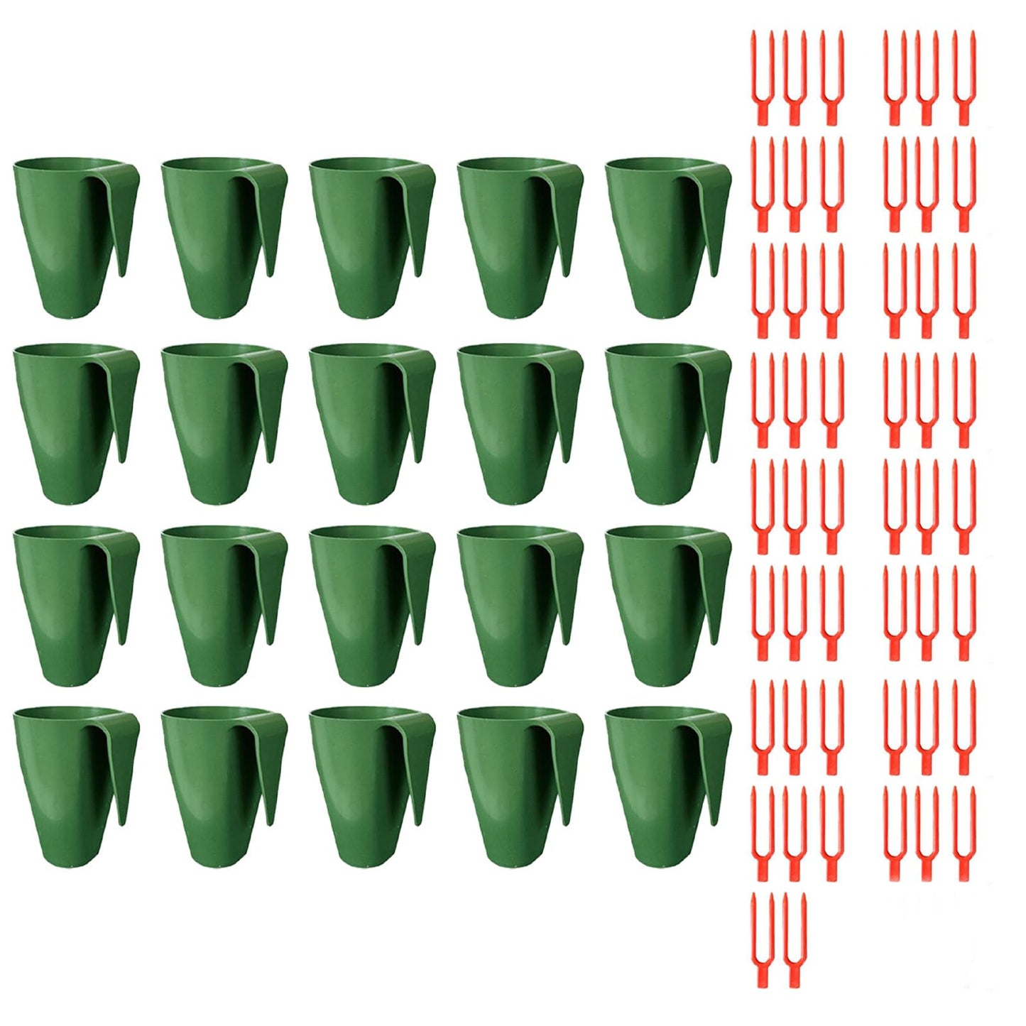 Kangnice Propagation Cup Set Featuring Food Grade and Runner Forks Ideal for Strawberry Runners and Seedling Cultivation Strawberry Fixing Fork