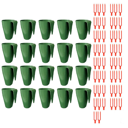 Kangnice Propagation Cup Set Featuring Food Grade and Runner Forks Ideal for Strawberry Runners and Seedling Cultivation Strawberry Fixing Fork