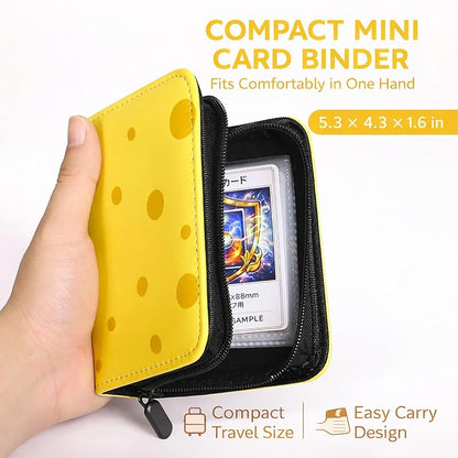 Mini Trading Card Binder Album, 1 Pocket Card Binder with 40 Pages 80 Pockets, Top Loading Small Card Binder for Trading Cards, Single Card Holder Book for TCG Sports,Game Cards, Card Storage Binder